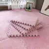Dropshipping Transfronterizo de Alfombras Patchwork de Felpa para Dormitorios, Corte Libre, Lavables a Máquina, Cómodas Alfombras de Terciopelo de Algodón para Salas de Estar