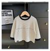 Xianao 2024 primavera nuevo casual para niños estilo coreano versátil camiseta con letras para niños y niñas simple camiseta interior