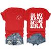 En mi era de madre de banda nota de amor cuello redondo moda manga corta estampado doble cara casual camiseta top mujeres