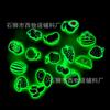 Sapato de fruta luminoso com desenho de flor e buracos, sapato decorativo de borracha macia em PVC, fivela decorativa criativa fluorescente superior