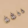 Accesorios para Pulseras de Plata Tailandesa Retro de Plata de Ley 925 al por Mayor Accesorios para Manualidades Colgantes de Bolsa de la Suerte Grandes y Pequeños Accesorios para Collares de Mano Colgantes