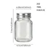 En stock Tarro de Mason sellado cuadrado redondo de vidrio Tarro de Mason tarro para miel mermelada lata para ensalada de frutas botella botella vacía