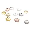 Suporte de Flor Color-Preserving de Cobre Dourado Liso em Formato de Tigela Contas Espaçadoras para Colar de Pérolas Acessórios para Pulseiras de Contas DIY