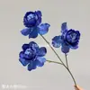 Flores artificiales azul púrpura estilo pintura al óleo jardín Monet libro rojo pequeño combinación de colores belleza Chen camino de boda fila delantera flores al por mayor