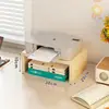 Prateleira para Impressora Bancada Pequena Dupla Camada Colocação Mesa de Escritório Papel de Copiadora Prateleira de Armazenamento Multifuncional