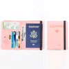 Bolsa de Pasaporte Spot Piel Sintética Cubierta Protectora de Pasaporte para Viajes al Extranjero Antirrobo RFID Bolsa para Documentos Soporte de Pasaporte Multifuncional