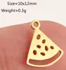 Colgante de Joyería Nuevo de Acero Inoxidable Transfronterizo Pequeños Accesorios Serie Frutas Sandía Cereza Fresa Uva Piña Pulido