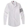 22 anos primavera e verão TB Oxford manga longa carcela fita dupla braçadeira camisa branca camisa de manga curta