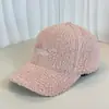 2024 otoño e invierno nuevo gorro de béisbol coreano simple para combinar con todo de lana de cordero con letra bordada cara pequeña para niños