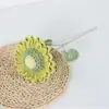 Flores de Lana Transfronterizas Hechas a Mano Flores de Girasol de Lana Terminadas Puestos del Mercado Nocturno Ramilletes Tejidos a Mano Flores de Lana