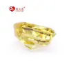 Personalizado brilhante flor de gelo corte torno trabalhador fertilizante retangular travesseiro espesso cor amarela imitação CZ Hao Diamante sintético cúbico óxido zircônio