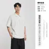 Camisa Polo de Manga Corta de Algodón Air Premium para Hombre, Verano, Manga Raglán Pesada, Sencilla, Casual, Versátil