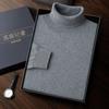Suéter de Caxemira Masculino Inverno Espessado Solto Quente Suéter Gola Alta Lã Suéter Masculino Camada Base Tamanho Grande Roupa Íntima