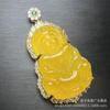 Venta al por mayor del fabricante Colgante de Jade Imperial Verde Calcedonia Colgante de Guanyin Lujo con incrustaciones Crisoprasa Collar de Guanyin Suministro en vivo