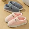 Venta al por mayor de Pantuflas de Algodón para Hombre, Antideslizantes para Interiores, Felpa Gruesa Cálida, para Pareja, Suela Gruesa, Pantuflas de Algodón de Invierno para el Hogar para Mujer