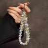 Cadena de Cristal para Teléfono Móvil Avanzado Gotas de Agua Cadena Colgante Cordón de Teléfono Móvil Hecho a Mano con Cuentas Cadena Corta para Muñeca Femenina de Gama Alta