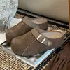 Jialuoya Sapatos Birken que Aumentam a Altura Feminino Novo Estilo Sola Grossa Bico Fechado Slip-On Versátil Confortável Sapatos Preguiçosos