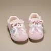 Zapatos para Niñas 2026 Primavera Nueva Moda Tenis de Princesa para Niños con Zapatos Deportivos Florales de Suela Suave