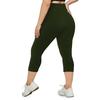 Calças de Yoga Populares Tamanho Grande Transfronteiriço 1Xl-5Xl Verão Estilo Europeu e Americano Cintura Alta Levantamento de Quadril Esportes Fitness Calças de Yoga 7 Pontos