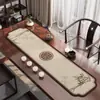 Bandera de Mesa Nuevo Tapete de Té Chino Estilo Chino Clásico Tapete de Mesa de Té Zen Impermeable Absorbente con Forma Especial
