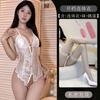 Gato de Leche Codicioso Ropa Interior Sexy Encaje Sexy Pasión Tentación Archivo Abierto Pijama de Perspectiva Caliente para Mujer X60