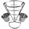 Cesta Americana de Hierro Forjado Estilo Occidental para Papas Fritas Creativa, Cesta para Pollo Frito, Cesta para Snacks Fritos, Cesta para Comida Occidental, Bandeja con Filtro de Aceite para Alimentos