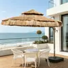 Sombrilla de Sol para Exteriores, Sombrilla de Patio, Sombrilla de Jardín de Paja, Casa de Campo Alojamiento, Sombrilla Simulada de Paja, Sombrilla de Paja con Luces, Sombrilla Romana