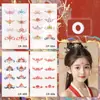 Pegatinas de Tatuaje de Cejas Coloridas Nuevas Femeninas con Brillo Duraderas Impermeables Lindas Estilo Antiguo de Dunhuang Niños y Niñas Maquillaje Performance