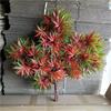 Dongguan planta verde artificial Árbol grande rama plana Hoja Naranja Hoja de Arce Higuera Francesa hoja de té hoja de plástico