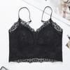 Nova Lingerie de Renda Estilo Francês para Mulheres, Camisola Pequena com Decote em V Puro Desejo com Bojos, Roupa Íntima Base Integrada para o Verão