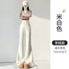 Pantalones acampanados de pierna ancha en color gris oscuro para mujer, estilo otoño, de cintura alta, pantalones deportivos de yoga suaves y fluidos, pantalones casuales ligeramente acampanados y suaves