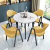 Uma breve discussão sobre combinação de mesa e cadeira cafeteria mesa redonda escritório lazer pequeno apartamento mesa de jantar casa nórdica