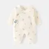 Mameluco Acolchado para Recién Nacido Bebé Delgado de Algodón Mono Sin Costuras Otoño e Invierno Puro Algodón Ropa Estilo Monje para Recién Nacidos Traje para Gatear Ropa para Bebé