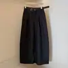 Moda Otoño Temprano 2025 Versátiles Pantalones Casuales de Cintura Alta Adelgazantes para Mujer Sueltos Rectos de Pierna Ancha Largos hasta el Suelo Trendy