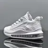 Zapatos Deportivos para Hombre, Zapatos Deportivos Clásicos Versátiles de Malla Fly-Knit, Zapatos Casuales de Caña Baja con Cordones, Zapatos para Correr de Suela Suave Estilo Coreano