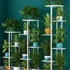 Soporte para Flores para Sala de Estar, Estante de Hierro de Múltiples Niveles para Macetas de Piso, Modelo Nuevo para Interiores, Soporte para Exhibición de Plantas Verdes en Balcón