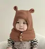 Nuevo pasamontañas para niños para otoño e invierno, gorro calentador de cuello unisex con protección para las orejas, gorro pullover a prueba de viento y cálido, moderno
