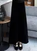 Primavera 2026 Novo Estilo Moda Feminina Elegante Estilo Francês Assimétrico Tricô Lã Saia Evasê Conjunto de Duas Peças