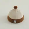 Boina de Bebé con Logo Cuadrado Simple Gorra de Pana Cálida para Exteriores Elegante Versátil Sombrero Hip-Hop Infantil Exportación