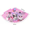 Decoração de Festa de Aniversário com Tema Kuromi Prato de Papel Descartável Guardanapo Toalha de Mesa Copo de Papel Decoração de Bandeirola Conjunto para Refeição