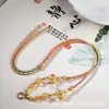 Colar Cordão para Suéter Estilo Chinês Novo, Tecido à Mão, Fivela de Liberação Rápida, Contas Dzi em Linha Única, Cordão de Vidro para Thangka, Estilo Chinês, Nicho