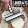 Rodillo de Acero Inoxidable Cocina Antiadherente Rodillo para Masa Rodillo Ahorrador de Esfuerzo Herramienta de una Mano para Masa de Empanadillas
