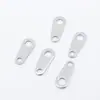 Pieza de Conexión de Acero Inoxidable Pulido 304 Transfronteriza, Pieza Ovalada de Doble Agujero, Pieza de Conexión para Cadena de Cola de Collar, Accesorios de Joyería DIY