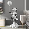 Cohete Astronauta Decoración de Sala de Estar Adornos Accesorios para el Hogar Astronauta Mueble de TV Lujo Ligero Regalo de Inauguración de Casa Casa Nueva