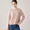 Suéter 100% Cachemir Puro para Mujer, Cuello Redondo Mangas Raglán Capa Interior con Hilo de Puntos Arcoíris, Suéter Grueso Cálido de Punto Capa Base