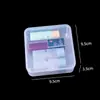 Caixa Pequena de PP para Acessórios de Nail Art, Caixa Pequena de Armazenamento para Mesa, Caixa Retangular para Exibição de Amostras, Caixa de Plástico Transparente para Embalagem