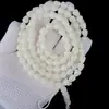 Pulsera de Raíz de Bodhi de Jade Blanco de 108 Cuentas Pulsera de Cuentas de Manzana Pulsera de Cuentas de Barril Cuentas de Semilla de Bodhi Cuentas Redondas Cuentas Sueltas Cuentas Budistas Mayoreo