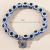 Amazon Explosiones Pulsera Ojo de Diablo Mariposa Elefante Mano de Fátima Colgante Resina Cuenta Redonda Pulsera Ojo Azul
