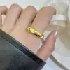 Anel Aberto Liso Básico Minimalista para Mulheres Versátil Coreano Nicho Temperamento Personalidade Moda Anel Estilo Minimalista
