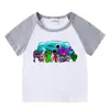 2023 nueva ropa infantil, camiseta de manga corta de verano para niños, camiseta raglán para niños y niñas, camiseta de media manga para bebés, top para niños